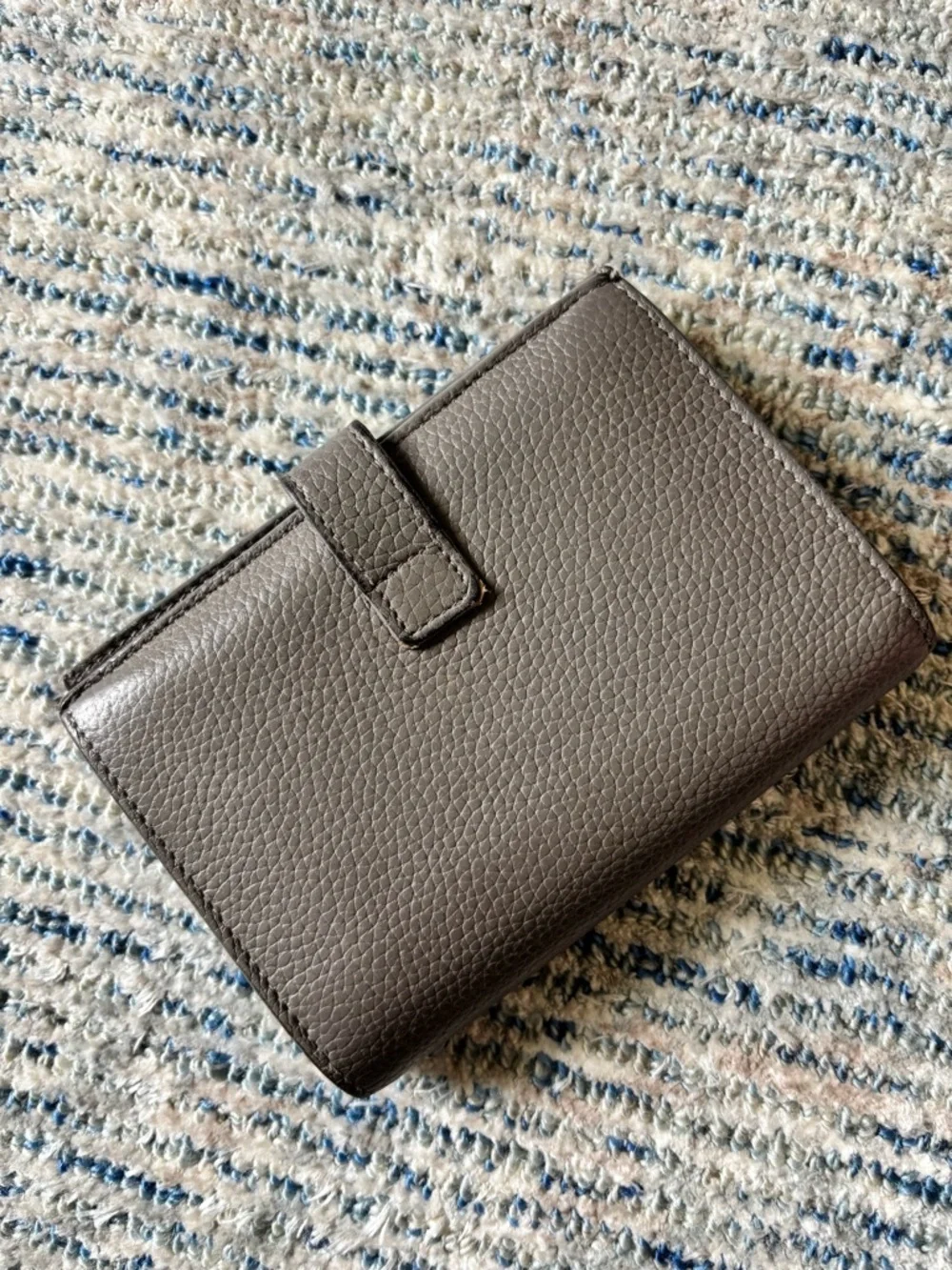 Saint Laurent Pebbled Leather Wallet and Card Holder in Taupe Gray - Picture 6 of 11